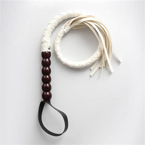 Hand Made Wooden Handle Soft Suede Leathe Flogger Whip Riding Crop Sex