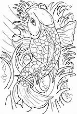 Coloring Pages Japanese Fish Beautiful Koi Coy Japan Drawing Outline Tattoo Map Getdrawings Getcolorings Watercolor Colorings Printable sketch template