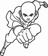 Avatar Coloring Aang Punch Cartoon Pages Wecoloringpage Sheets Printable Choose Board sketch template