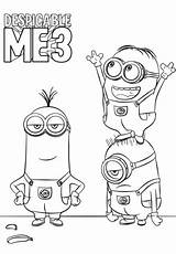Minions Despicable Coloring Pages Printable Characters Non sketch template