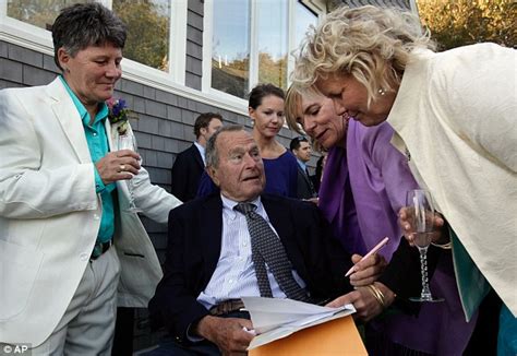 george h w bush serves as official witness at same sex wedding in maine daily mail online