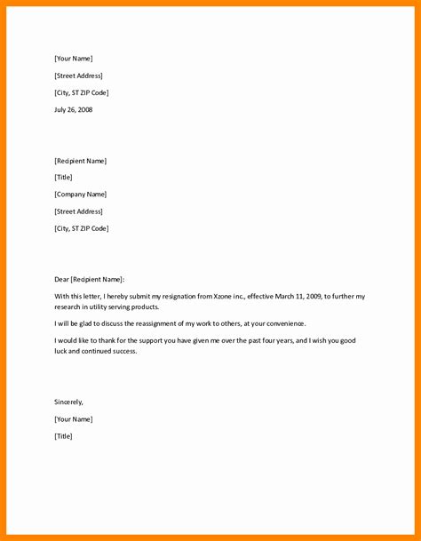 effective  resignation letter
