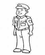 Police Policeman Drawing Coloring Officer Pages Security Badge Outline Guard Sheriff Kids Printable Draw Clipart Uniform Sketch Color Easy Man sketch template