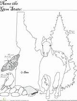 Idaho Coloring Pages State Getcolorings Symbols sketch template