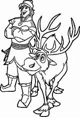 Sven Kristoff Olaf Elsa Coloringonly Coloringhome Reindeer Anna Disney Ingrahamrobotics sketch template