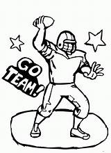 Coloring Football Pages Player Jersey Blank Sports Kids Color Print Printable Popular Library Template sketch template