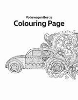 Volkswagen Beetle Relaxing Carsboard sketch template