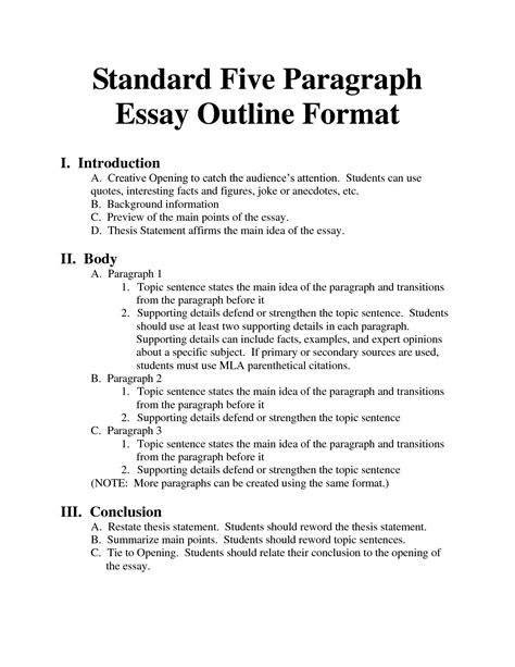 standard essay format bing images essay outline format essay