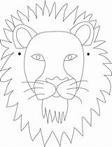 Lion Mask Printable Kids Coloring Face Print Pages Masks Pdf Open  King sketch template