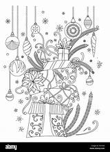 Malvorlagen Snowflakes Erwachsene Ribbons Stapel Malbuch Urlaub sketch template