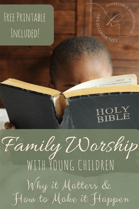 family devotions  young children   matters