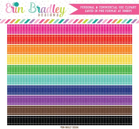 border clipart striped border graphics instant  etsy