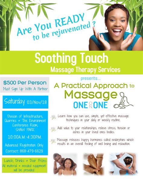 massage flyer template postermywall