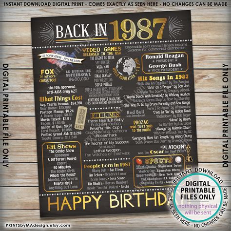 birthday flashback poster    birthday decorations