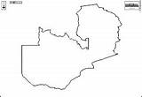 Zambia Map Outline Provinces Maps Blank Zambie Country Africa sketch template