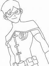 Robin Coloring Justice Young Deviantart sketch template