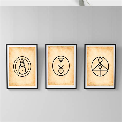 owl house magic glyphs printswall art poster decor etsy uk