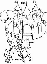 Knight Coloring Horse Castle Knights Pages Ride Coloring4free Printable Kneeling King Before sketch template