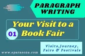 write  paragraph   words   visit   book fair based    points