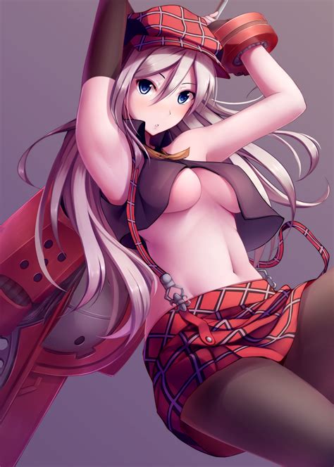 Wallpaper Anime Girls Long Hair Gray Hair Open Shirt