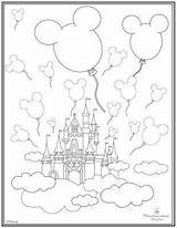Coloring Disney Pages Castle Mickey Magic Colouring Disneyland Kingdom Printable Walt Coloriage Kids Sheets Drawing Dessin Mouse Printables Adult Book sketch template