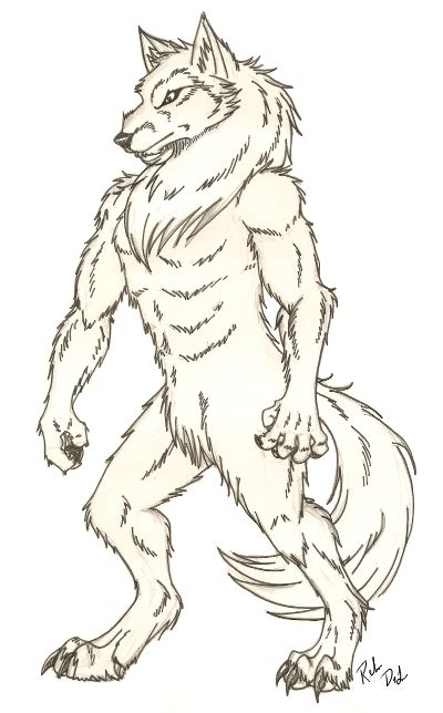 werewolf lineart  beccadlz  deviantart