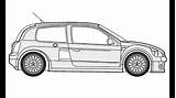 Clio Renault V6 Draw нарисовать как sketch template