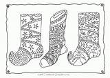 Coloring Christmas Milliande Stocking sketch template