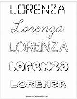 Lorenza Nomi Varie Scelta Sotto sketch template