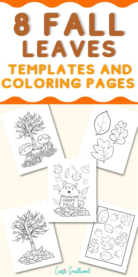 printable fall leaf coloring pages  templates cassie smallwood