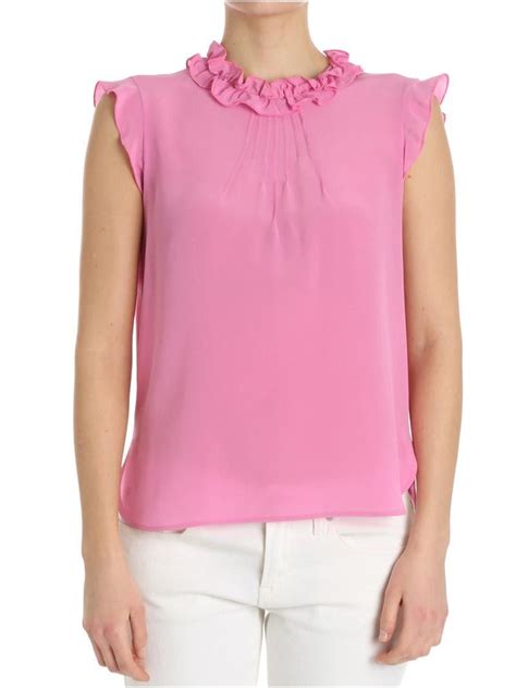 true royal top trueroyal cloth ruffle top tops silk crepe