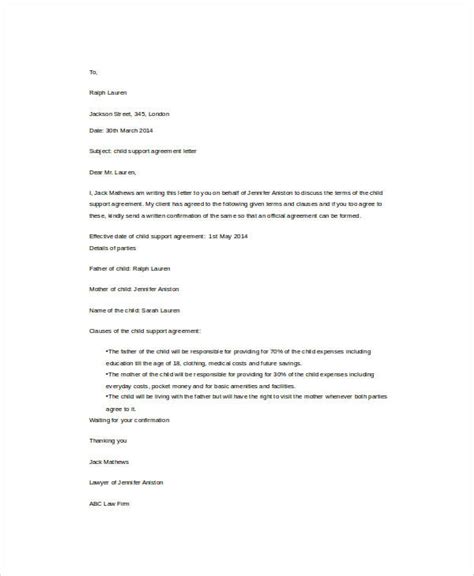 sample agreement letter templates   ms word google