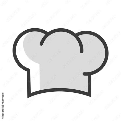 toque chef hat vector illustration flat design style logo icon bakers