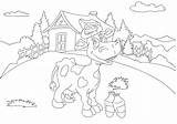 Farm Coloring Pages Animals Animal Preschool Cow Kids Preschoolers Color Print Printables Printable Toddlers Colouring Dots Join Crafts Kindergarten Popular sketch template