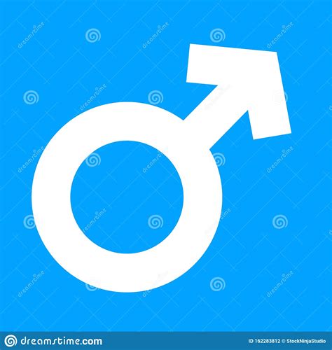 male symbol in blue color background male sexual orientation icon