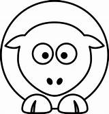 Outline Cartoon Sheep Clip Clker Clipart Large sketch template