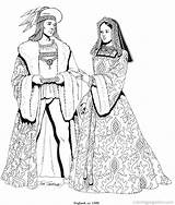 Renaissance Coloring Pages Clothing Costumes Fashion Costume Omalovánky Mode Colouring History Adult Navštívit Book Clothes Getdrawings Getcolorings Choose Board sketch template