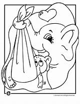Elephant Coloring Baby Pages Mother Animal Jr Zoo Coloringhome Print Noah Kids Printer Send Button Special Only Click Use sketch template