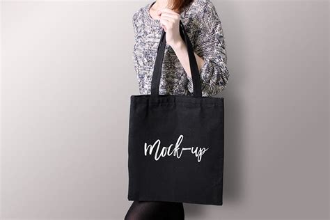black tote bag mockup  maddyz art p design bundles