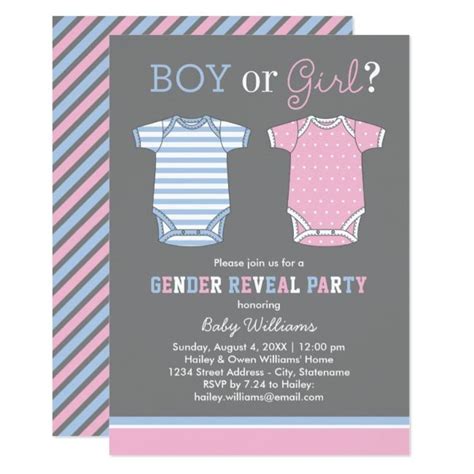 create your own invitation gender reveal party