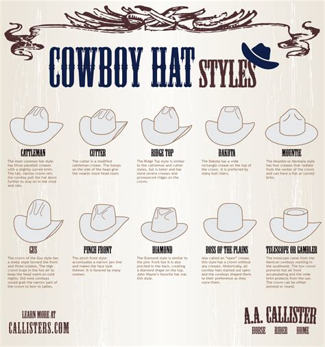 simple guide  cowboy hats daily infographic