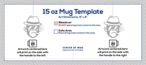 oz mug template sublimation image placement template etsy
