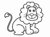 Lion Coloring Drawing Kids Small Color Animals Drawings Lions Pages Animal Eyes Disimpan Dari Printable Getdrawings sketch template