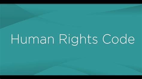 Human Rights Code Youtube