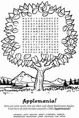 Word Search Coloring Pages Apple Appleseed Johnny Activity Activities sketch template