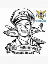 Tuskegee Airman Heywood Herbert Hosea sketch template