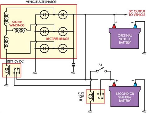 simple battery isolator circuit diagram