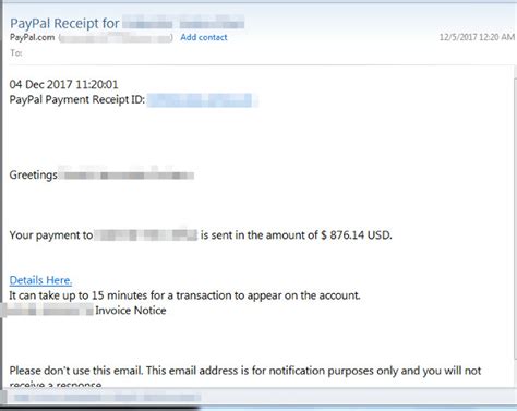 Fake Paypal Email Comes With Phishing Link Threat Encyclopedia