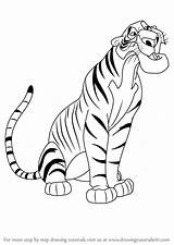 Shere Disney Drawingtutorials101 Mowgli Tigre Selva Dibujar Baloo sketch template