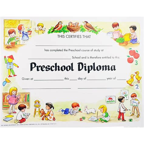 preschool diploma preschool diploma kindergarten diploma